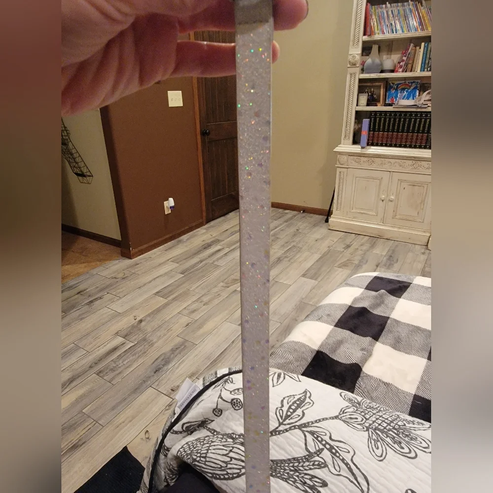 Sparkly Silver Belt with Heart Buckle